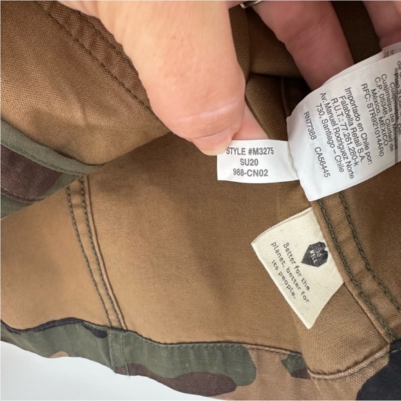 Madewell Womens Medium Green Tan Camo Full Zip Twill Anorak Jacket - Picture 5 of 6